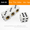 Universal Auto Accessories Car Styling Solid White Dice Tire Valve Gas Cap